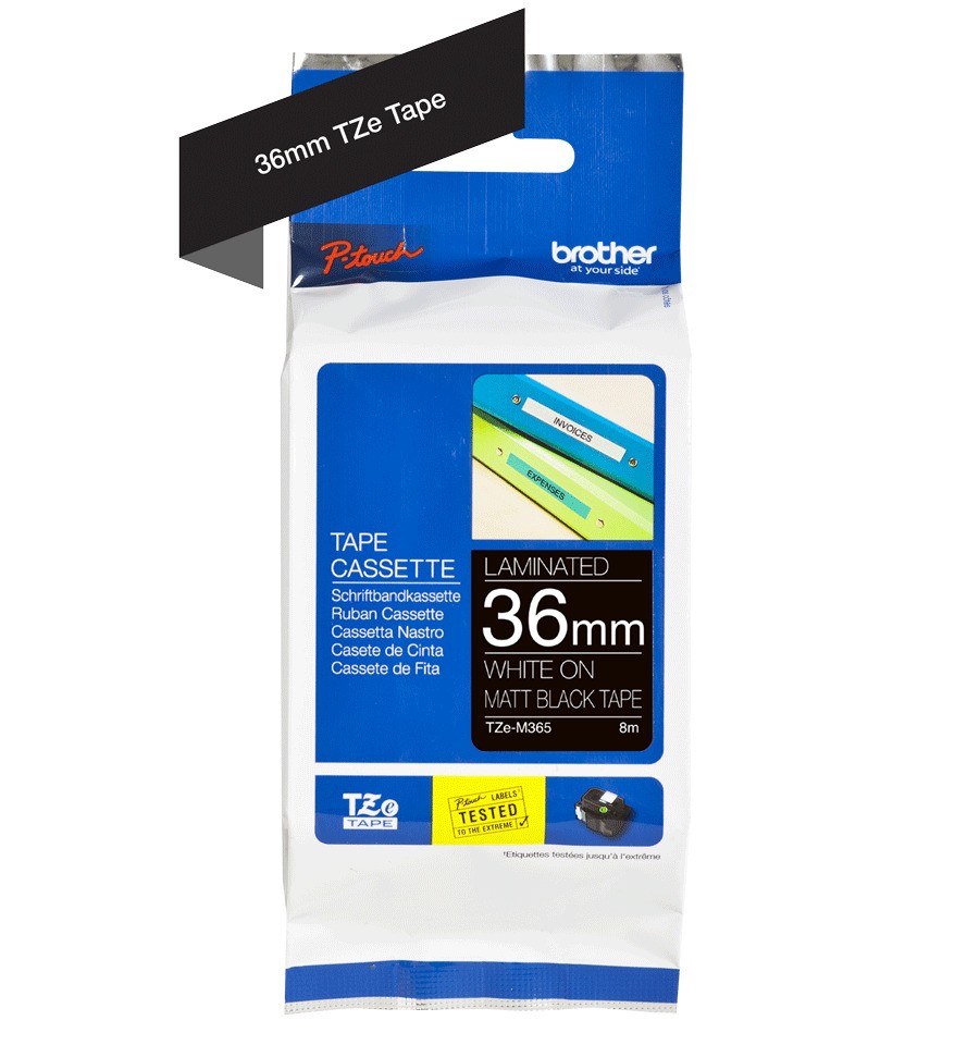 Brother TZE-M365 label-making tape White on black - Brother TZE-M365,