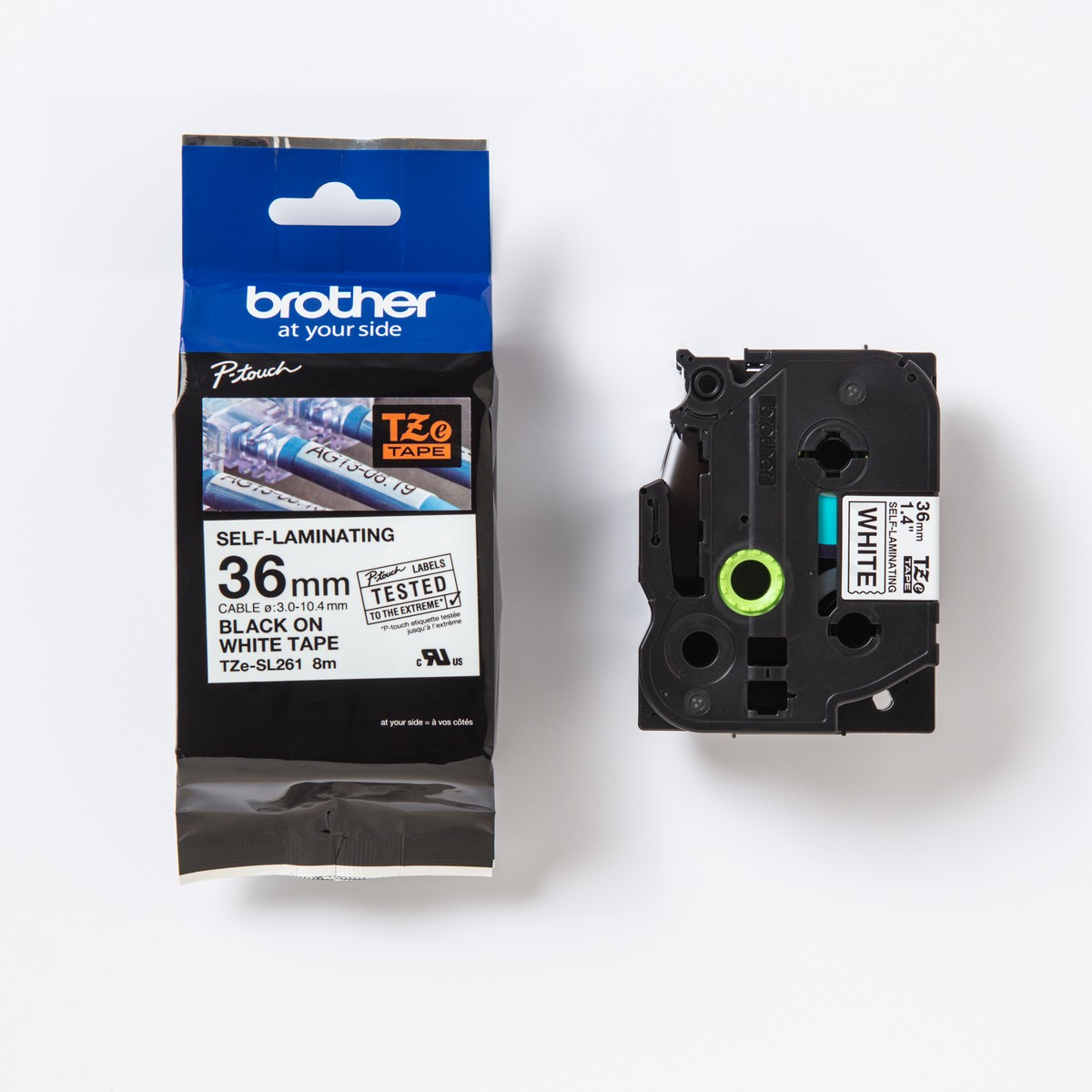Brother TZE-SL261 nastro per etichettatrice Nero su bianco - Brother