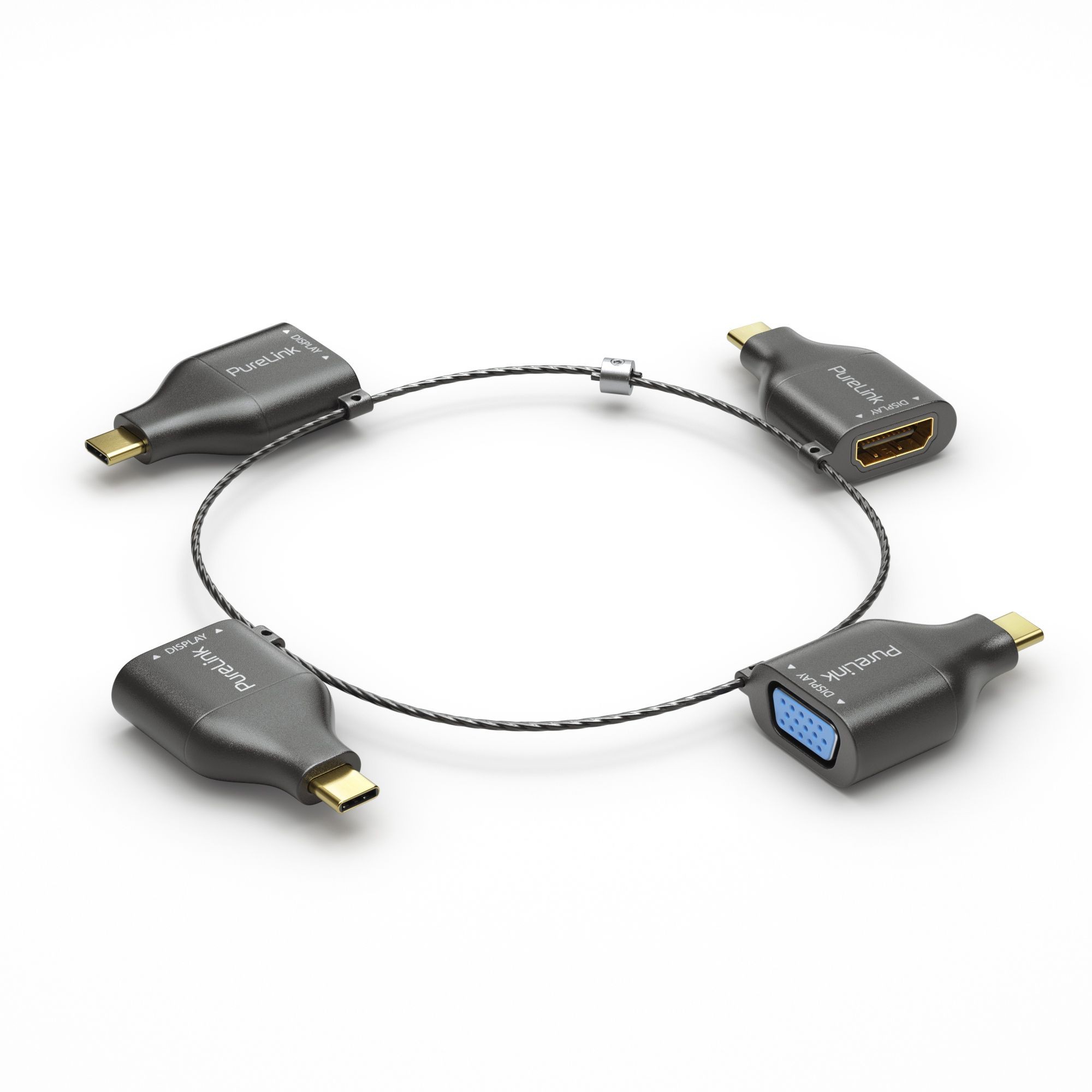 PureLink IQ-AR300 cable gender changer 4 x USB Type-C DisplayPort +