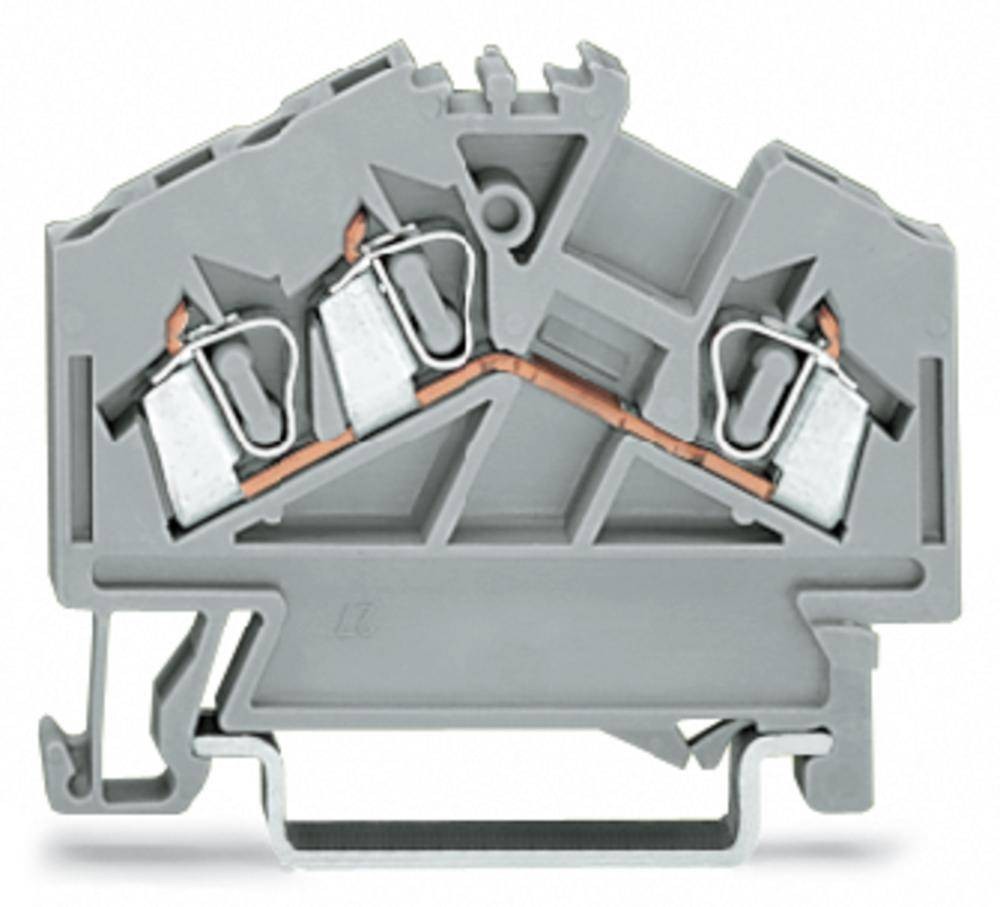 WAGO 280-641 Durchgangsklemme 5mm Zugfeder Belegung: L Grau 100St.