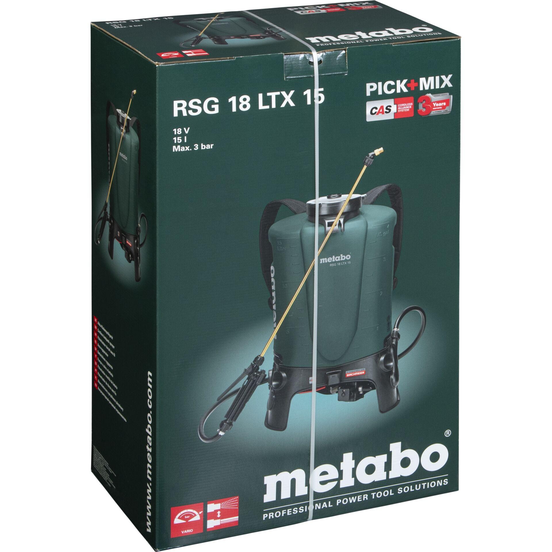 Metabo RSG 18 LTX 15 Backpack garden sprayer 15 L - Metabo RSG 18 LTX