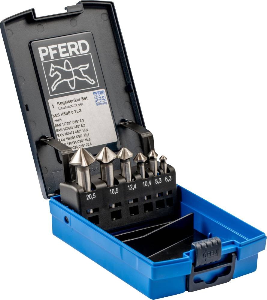 PFERD TOOLS SET KES HSSE DIN 335 C90° 6 25202157 Kegelsenker-Set 6.3