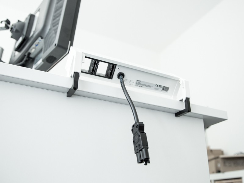 Bachmann DESK 2 Tischsteckdose 3-fach, Farbe: Inox