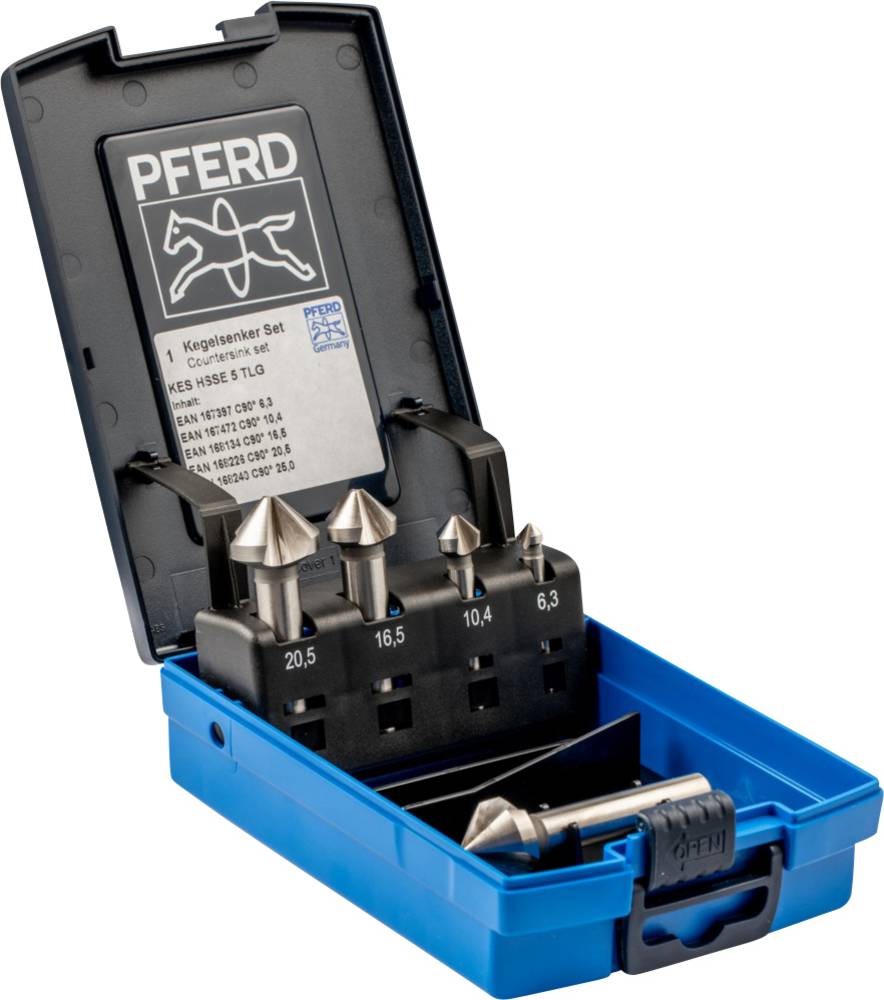 PFERD TOOLS SET KES HSSE DIN 335 C90° 5 25202156 Kegelsenker-Set 6.3