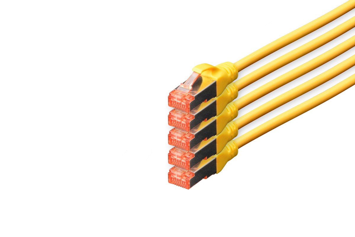Digitus CAT 6 S/FTP patch cable, 5 pieces - Digitus CAT 6 S/FTP patch