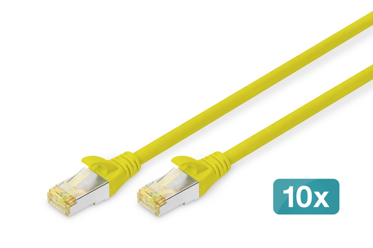 Digitus CAT 6A S/FTP patch cable, 10 pieces - Digitus CAT 6A S/FTP