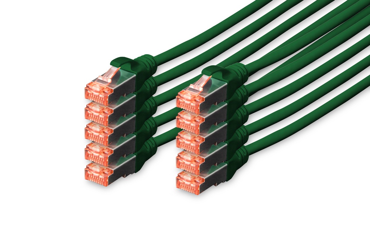 Digitus CAT 6 S/FTP Patchkabel, 10 Stück