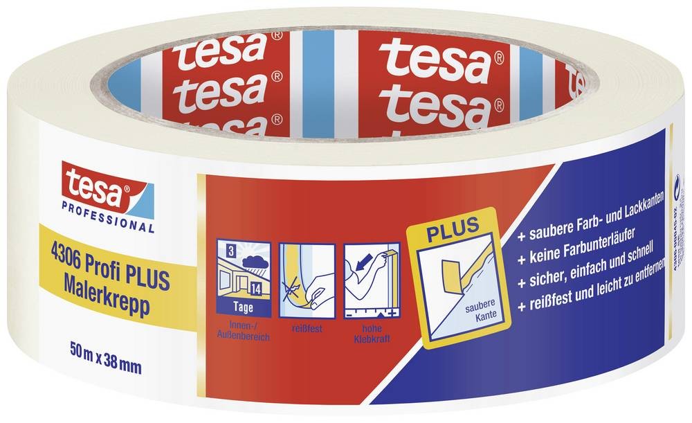 Tesa PREMIUM 04306-00045-02 Kreppband tesakrepp Beige (L x B) 50m x