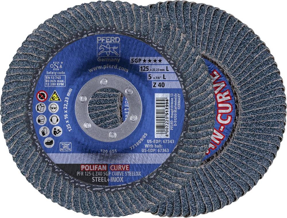 PFERD TOOLS 69398196PFR 125-L Z 40 SGP CURVE STEELOX Fä