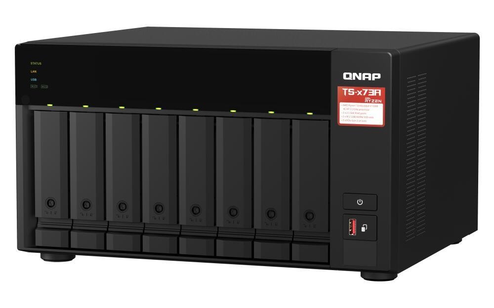 QNAP TS-873A NAS Tower Ryzen Embedded V1500B 8 GB DDR4 0 TB QNAP