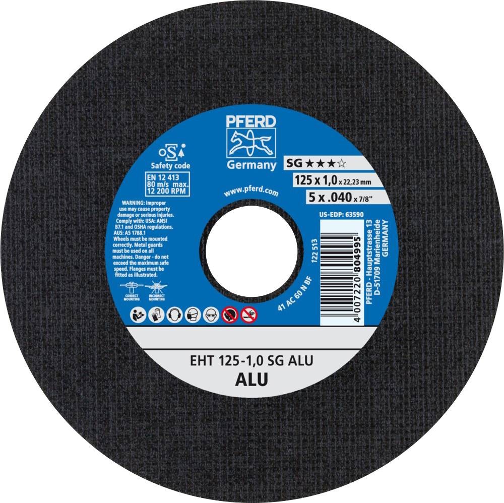 Trennscheibe SG ALU D125x1mm ger.Alu.Bohr.22,23mm PFERD