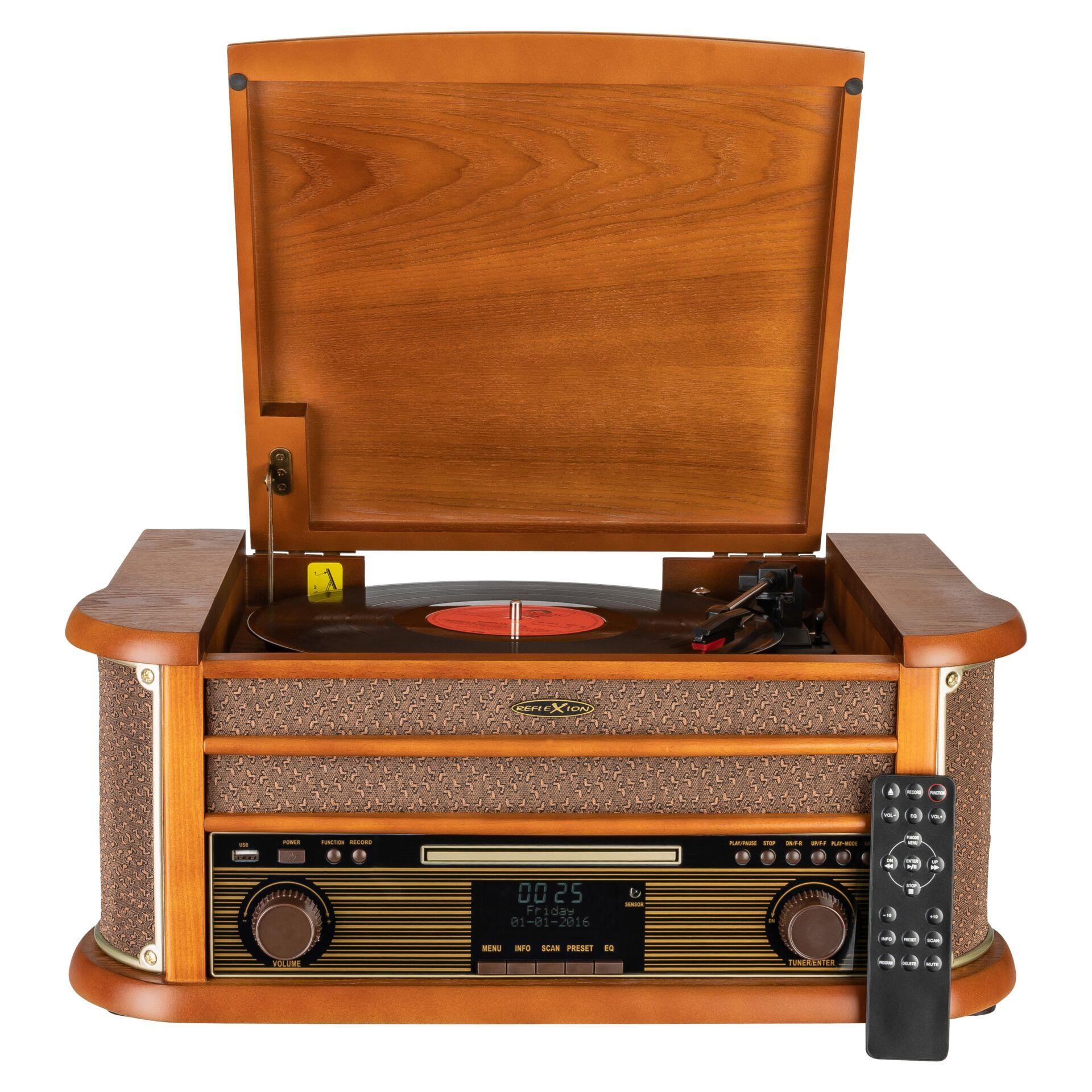Reflexion HIF2002DAB audio turntable Brown Semi Automatic - Reflexion