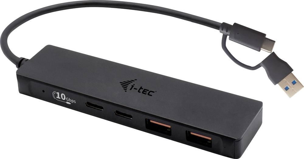 i-tec Metal USB-A/USB-C HUB 2x USB 3.0 + 2x USB-C (10 Gbps) - i-tec