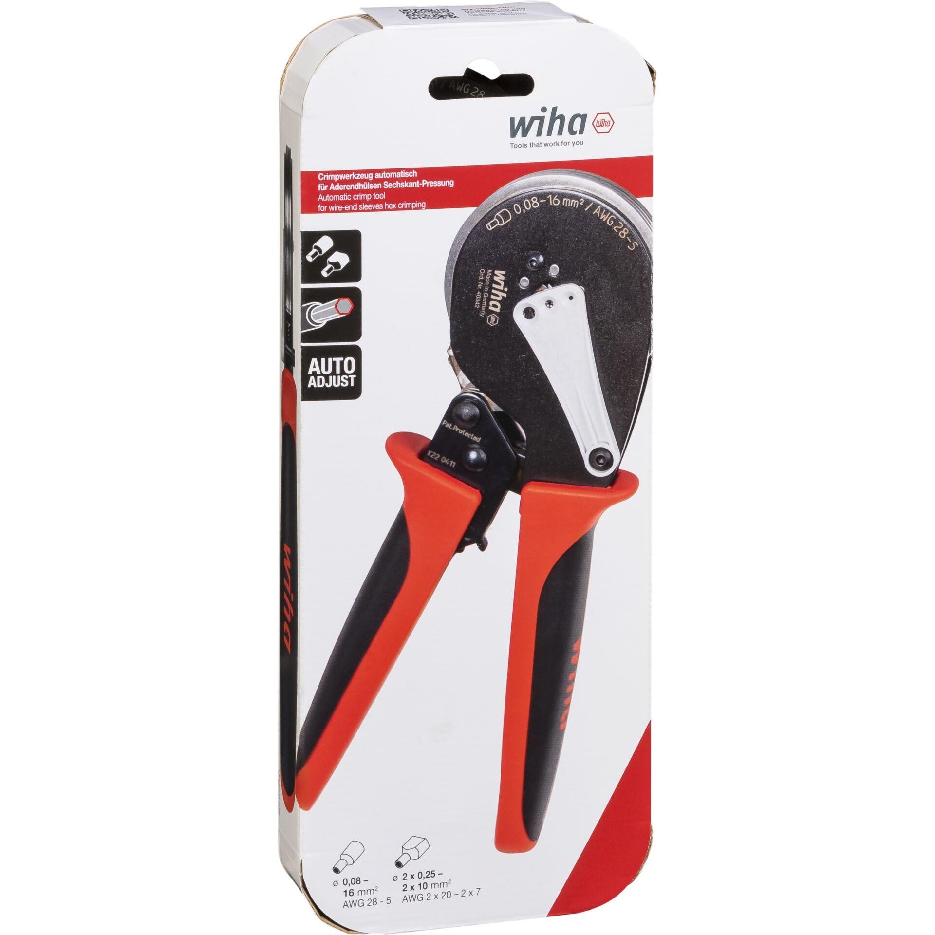 Wiha 41246 Crimpzange Aderendhülsen 0.08 up to 16 mm²