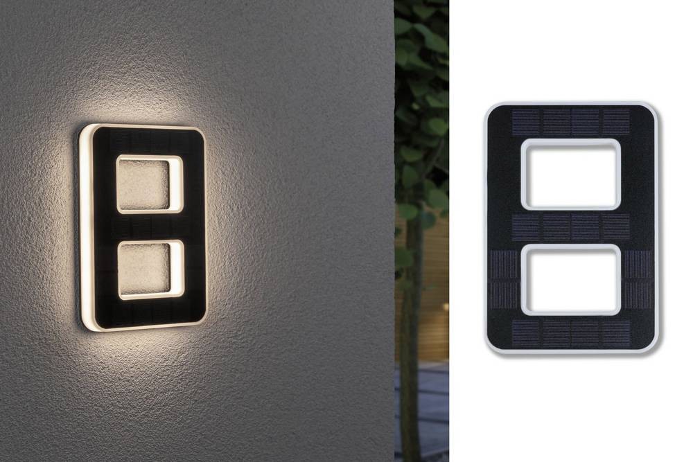 Paulmann 79849 Solar-Hausnummernleuchte 0.20W Warm white black