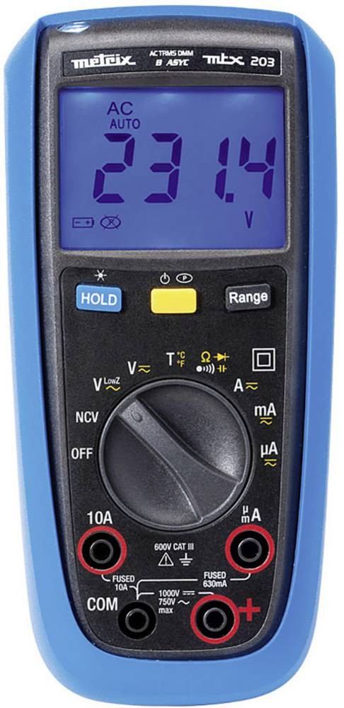 Metrix MTX 203 Hand-Multimeter digital Spritzwassergeschützt (IP54)