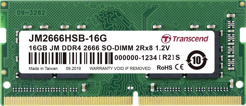Transcend JetRam JM2666HSB-16G module de mémoire 16 Go 1 x 16 Go