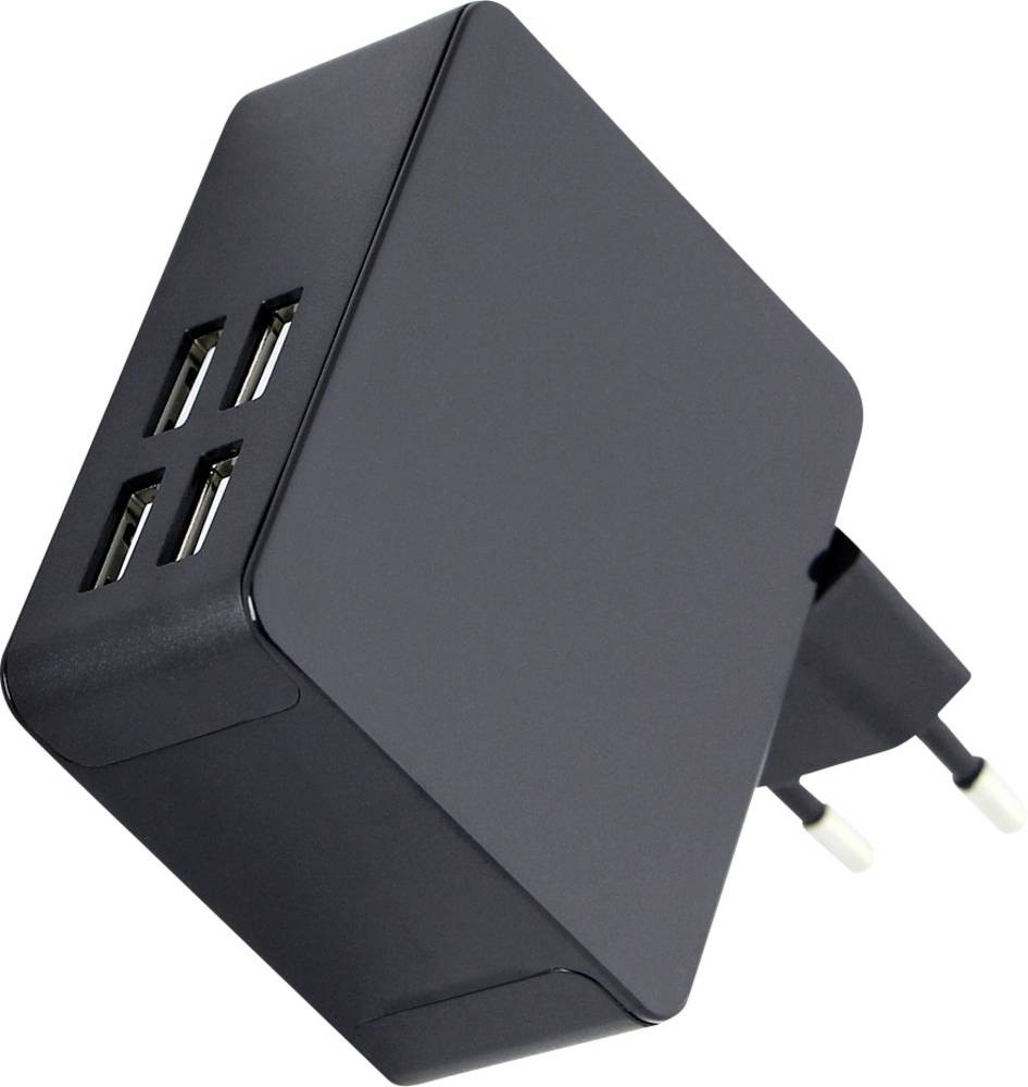 HN Power HNP36-4USB USB Ladegerät 36W 4x USB-A Schwarz Innenbereich