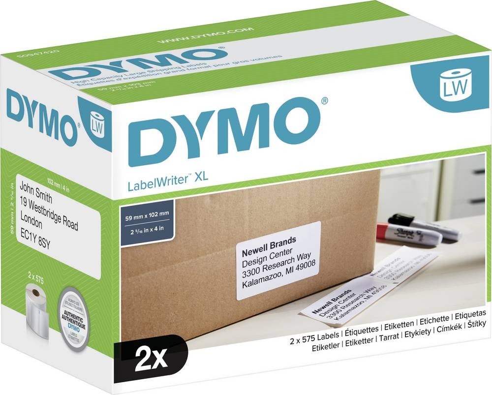DYMO Authentic LabelWriter etichette di spedizione ad alta capacità |