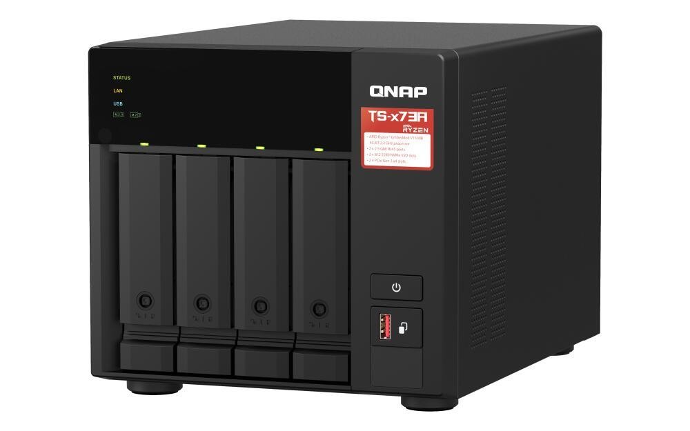QNAP TS-473A NAS Tower Ryzen Embedded V1500B 8 GB DDR4 0 TB QNAP