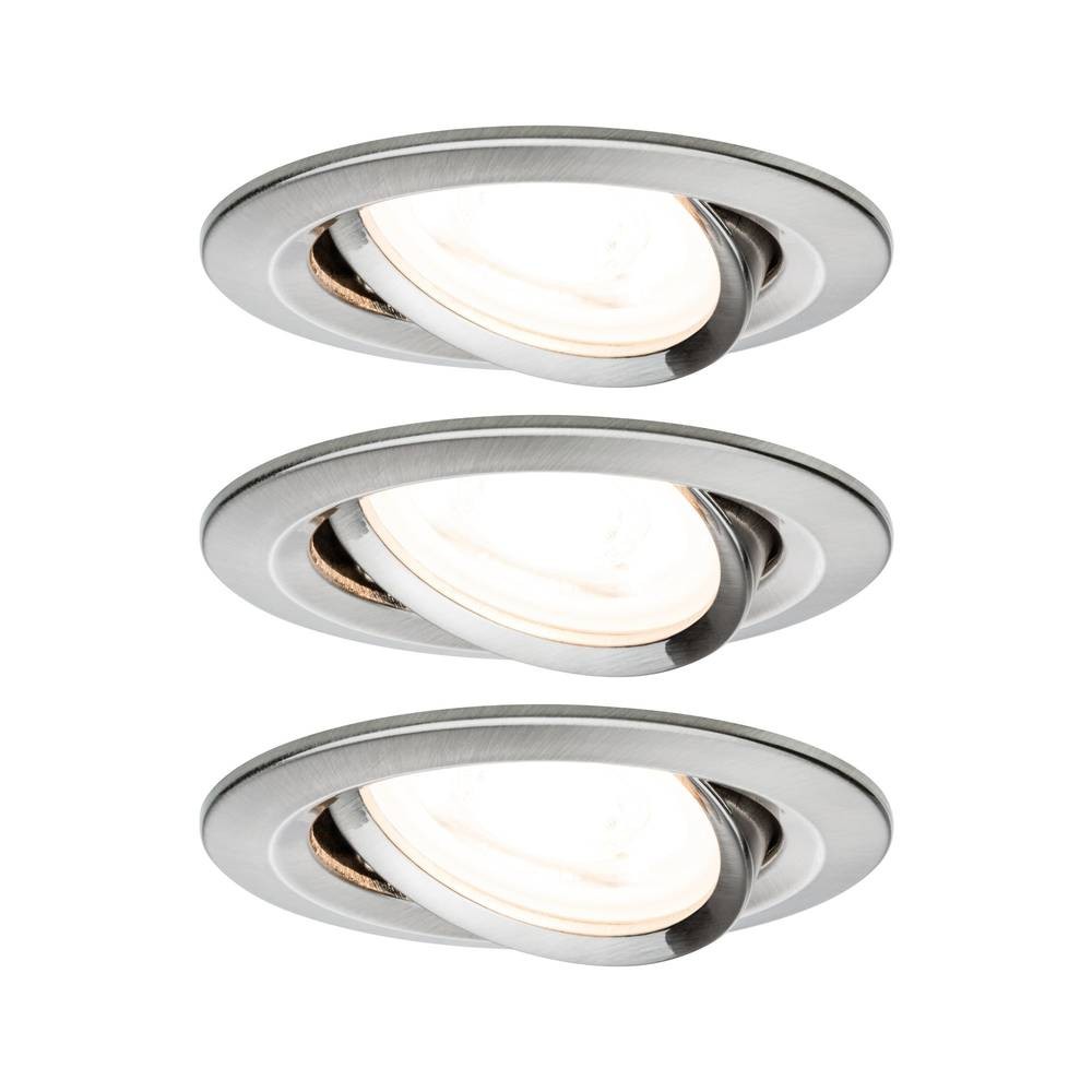 Paulmann 93429 Nova Einbauleuchte 3er Set LED GU10 19.5W Eisen (gebü