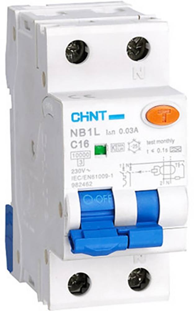 Chint 203005 Fehlerstrom-Schutzschalter 1polig 10A