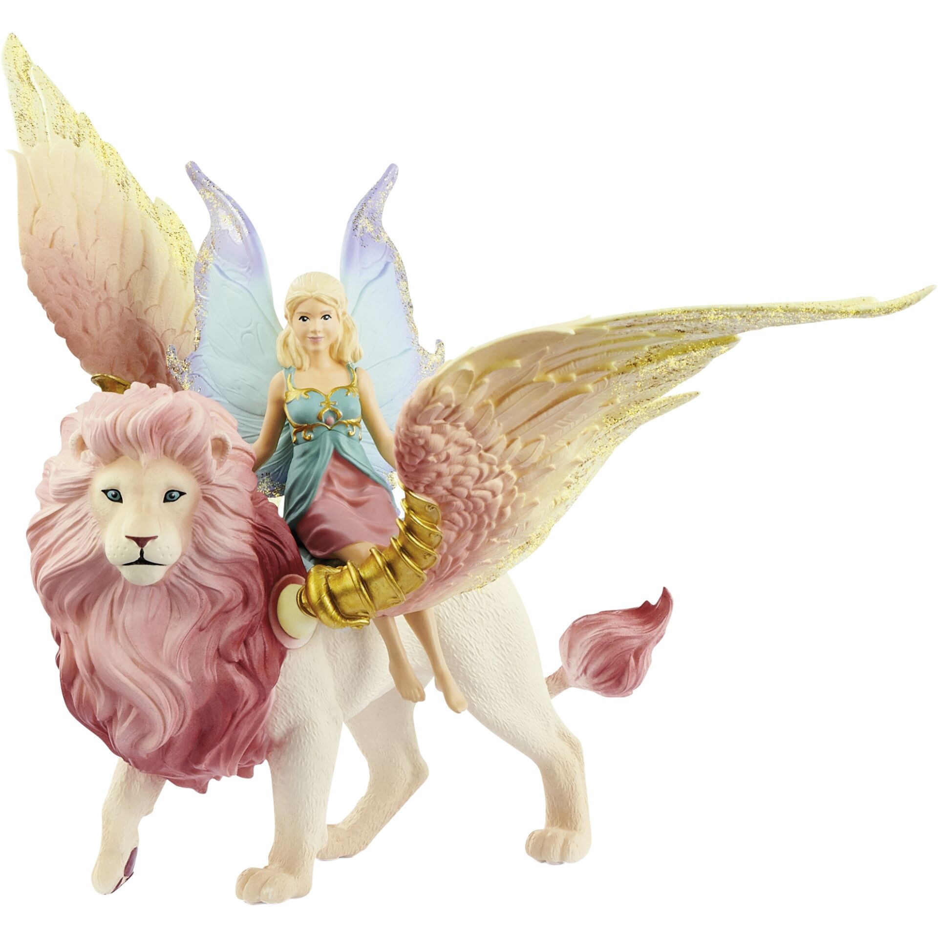 Schleich Elfe auf geflügeltem Löwe 70714