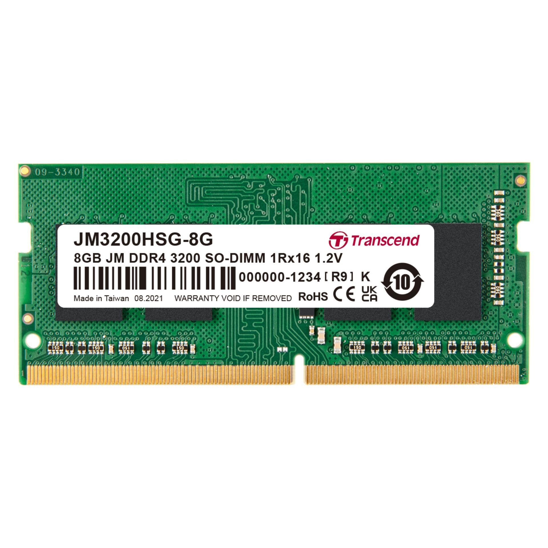Transcend JetRam JM3200HSG-8G module de mémoire 8 Go 1 x 8 Go DDR4