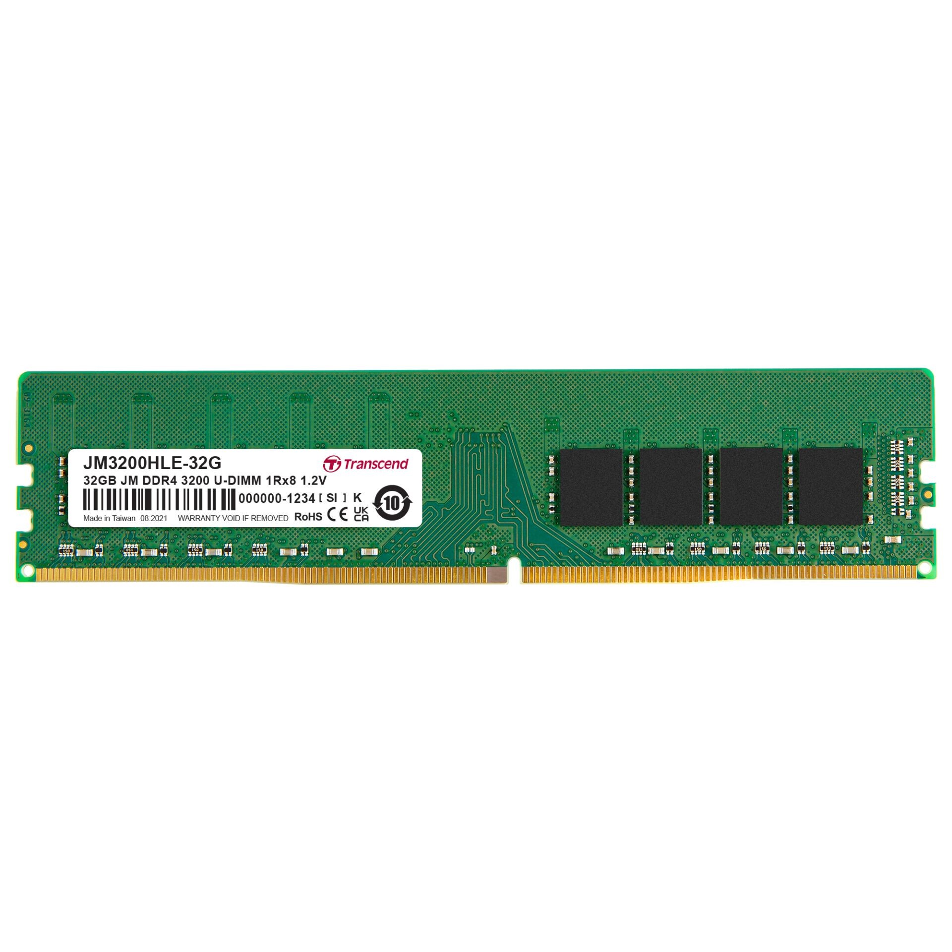 Transcend JetRam DDR4-3200 U-DIMM 32GB - Transcend JetRam DDR4-3200 U-