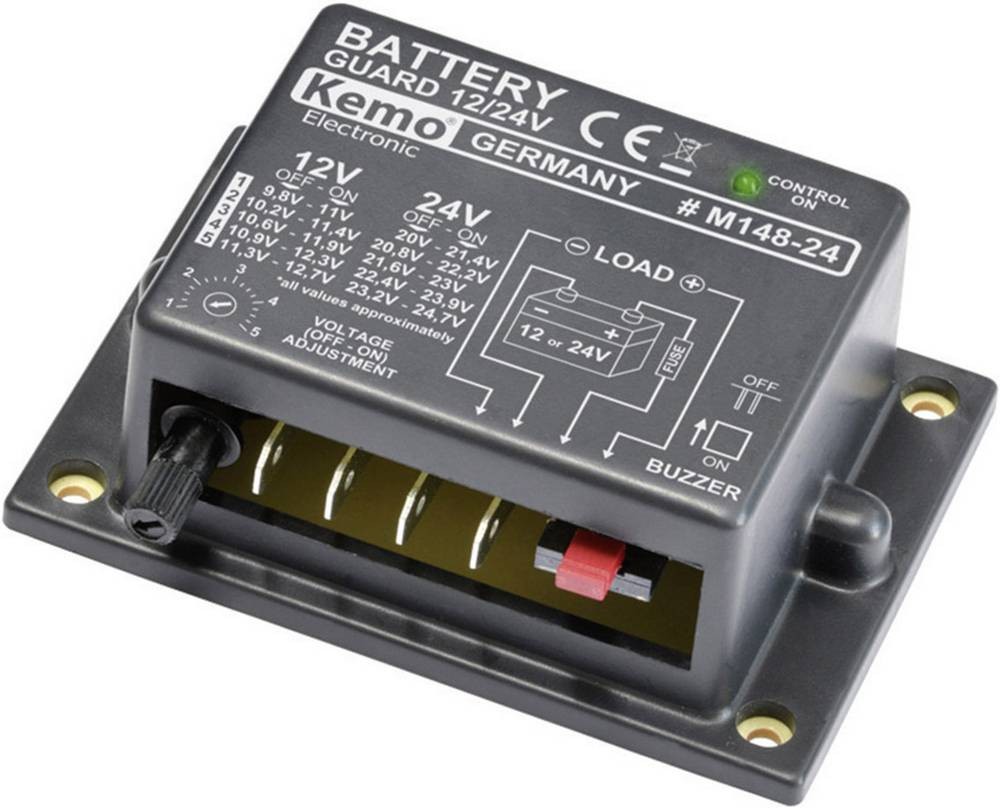 Kemo M148-24 Batteriewächter Entladungsschutz 12 V, 24V