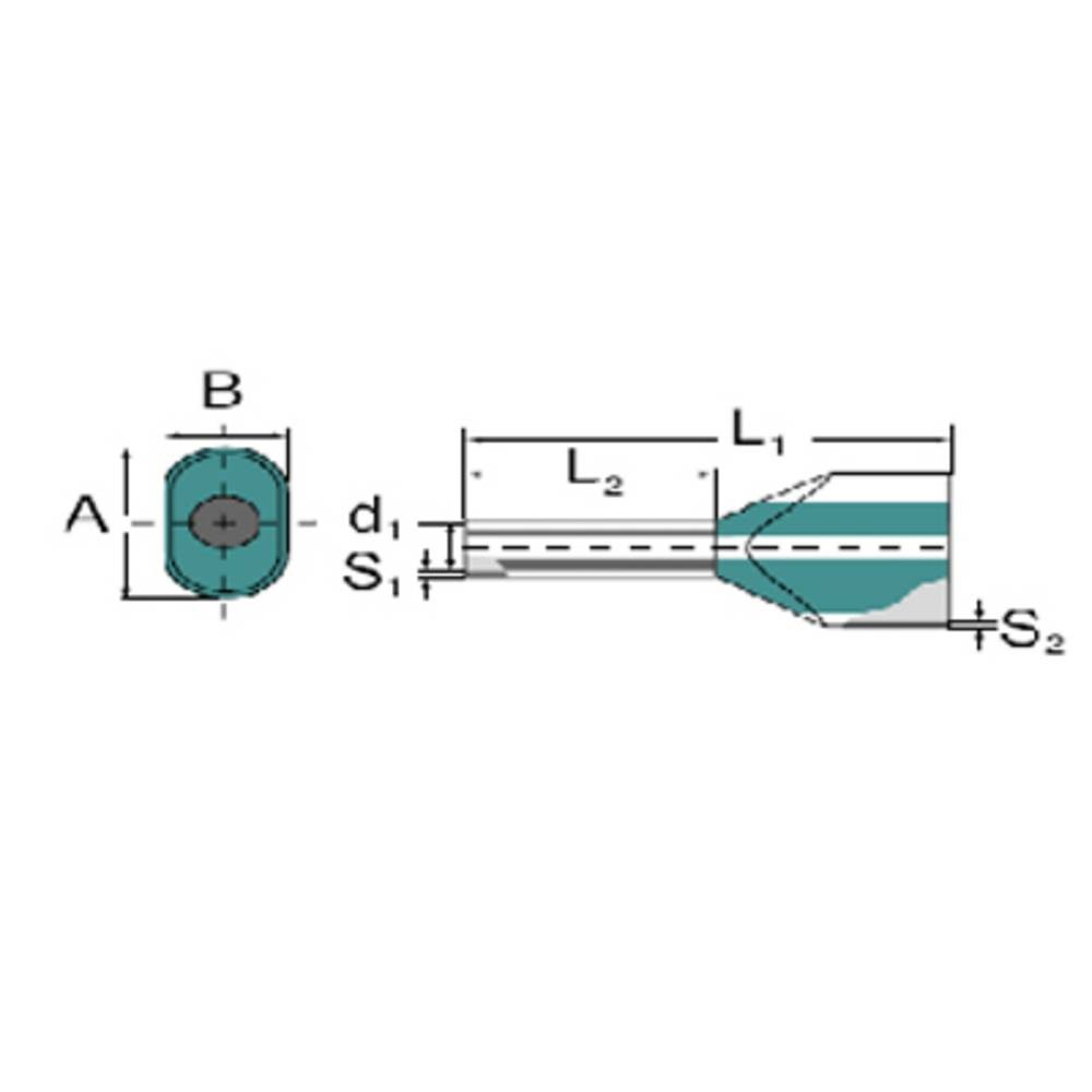 Weidmüller 9037490000 Zwillings-Aderendhülse 1.5mm² Teilisoliert