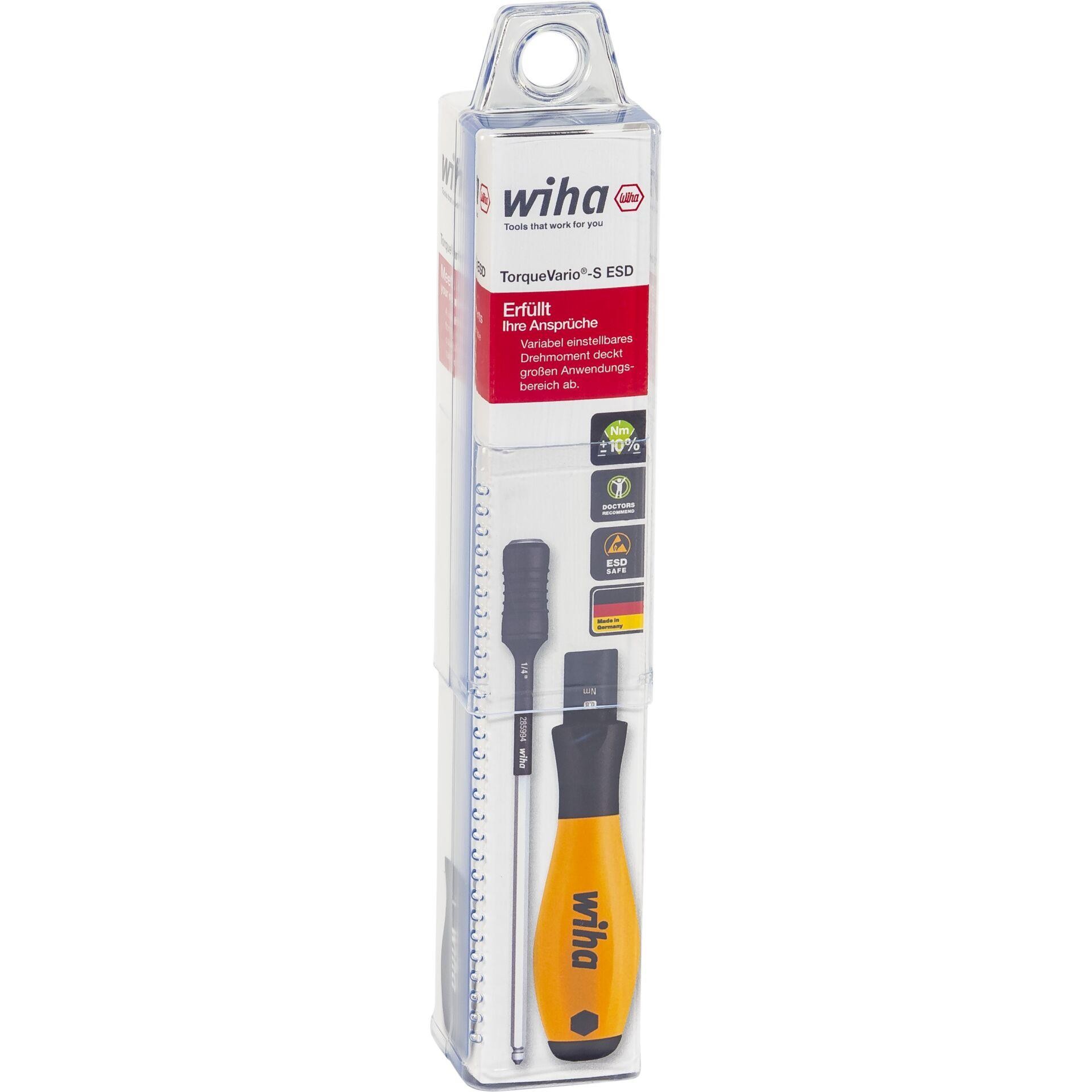 Wiha ESD Drehmoment-Schraubendreher 0.1 - 0.6 Nm DIN EN 61340-5-1,