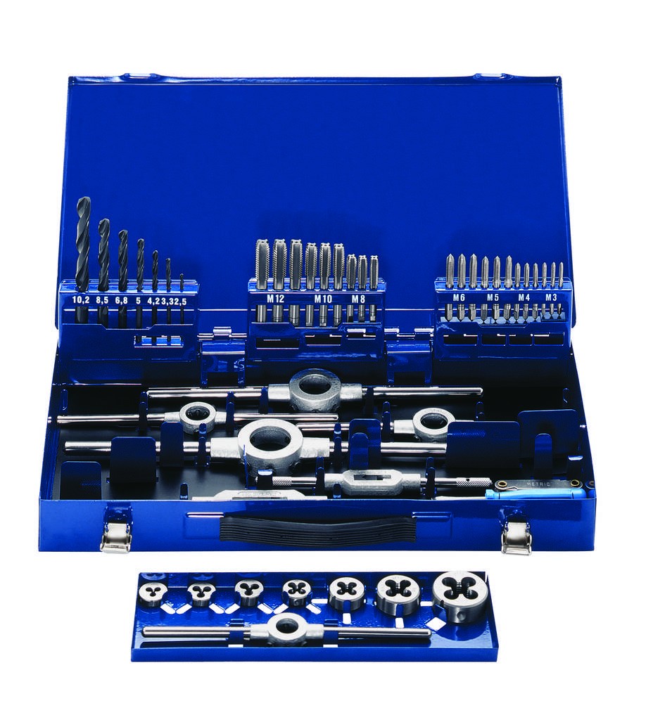 Eventus by Exact 10722 Gewindeschneidsatz 43teilig HSS metrisch M3,