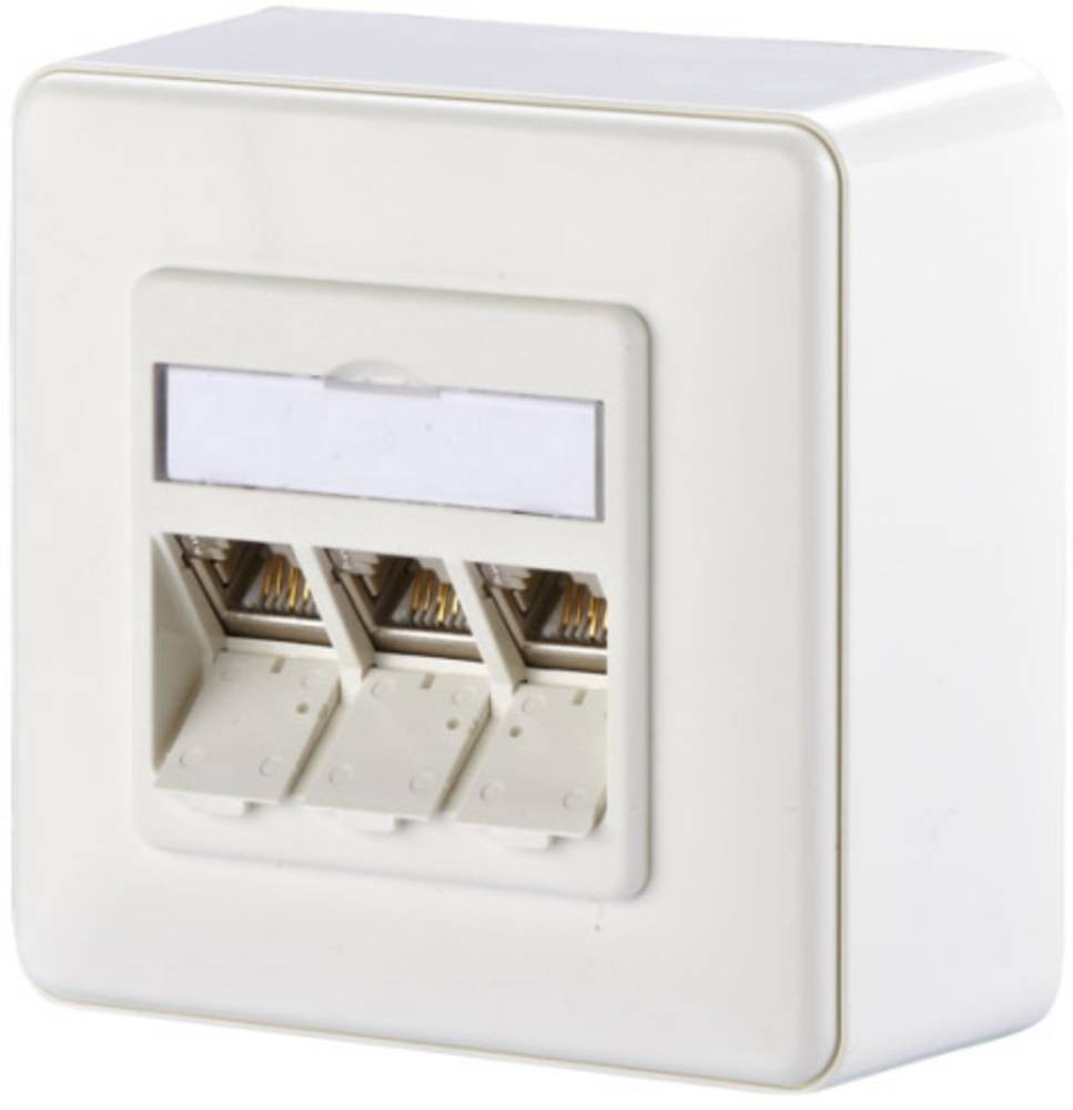 Metz Connect networkdose Aufputz CAT 6a 3 Port Rein white