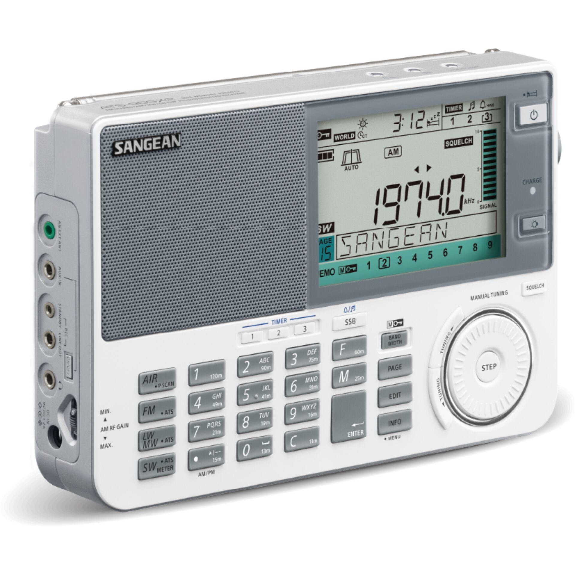 Sangean ATS-909X2 Weltempfänger UKW, LW, MW Weckfunktion Weiß