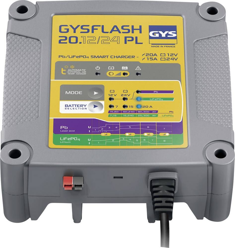 Batterieladegerät GYSFLASH 20.12/24 PL 12/24 V 12V:7/15/20 A/24V:7/