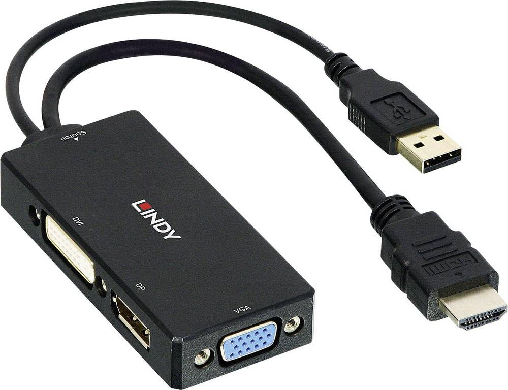 LINDY Konverter HDMI an DP/DVI/VGA Multi