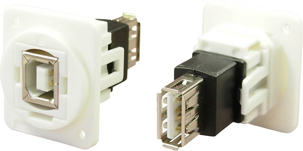 Cliff Adapter, Buchse, Einbau USB-female Typ B - USB-female Typ A