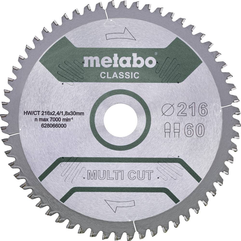 Metabo MULTI CUT CLASSIC 628655000 saw blade 216 x 30 x 1.8 mm Zä