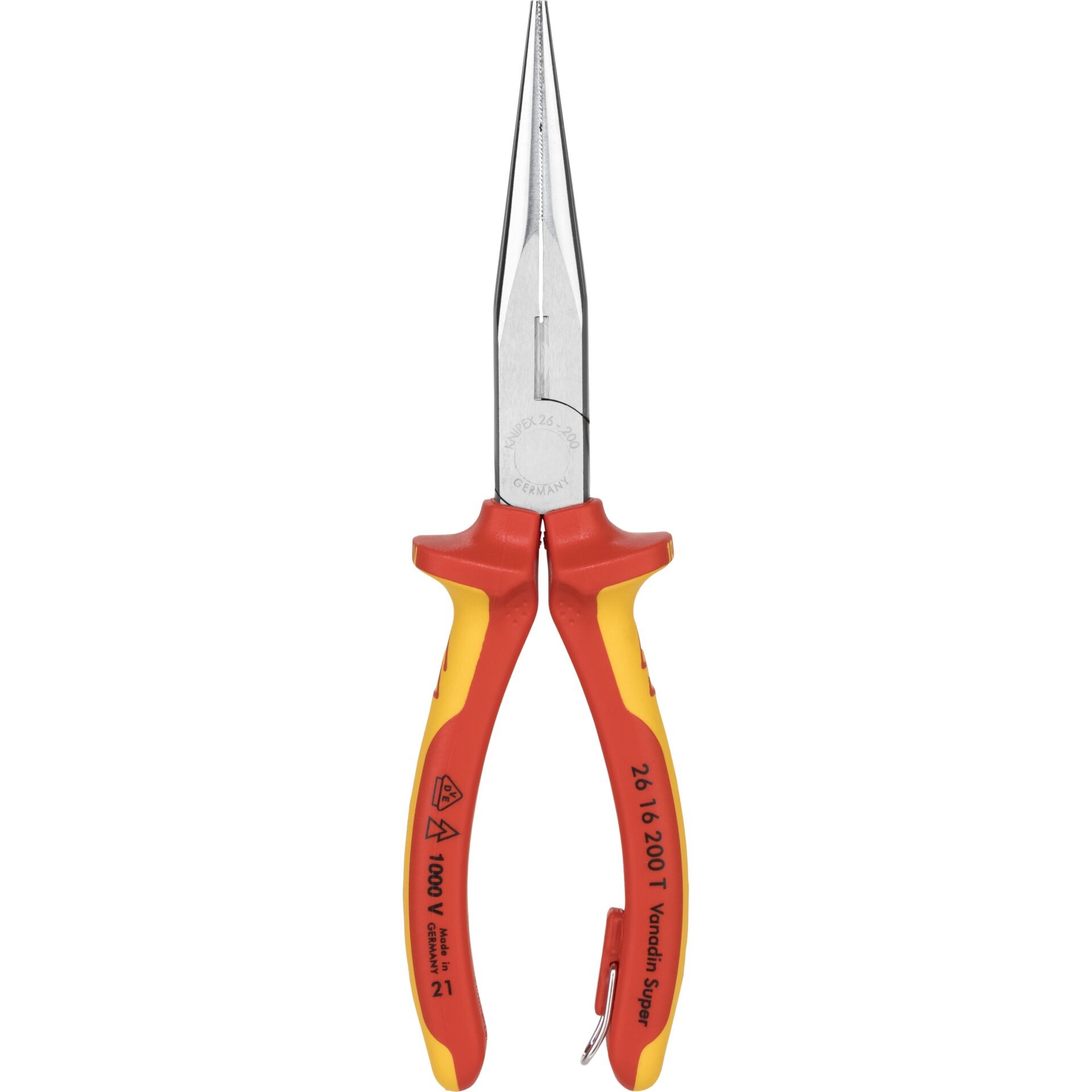 Knipex 26 16 200 T VDE Flachrundzange Chrom-Vanadium Stahl 200mm