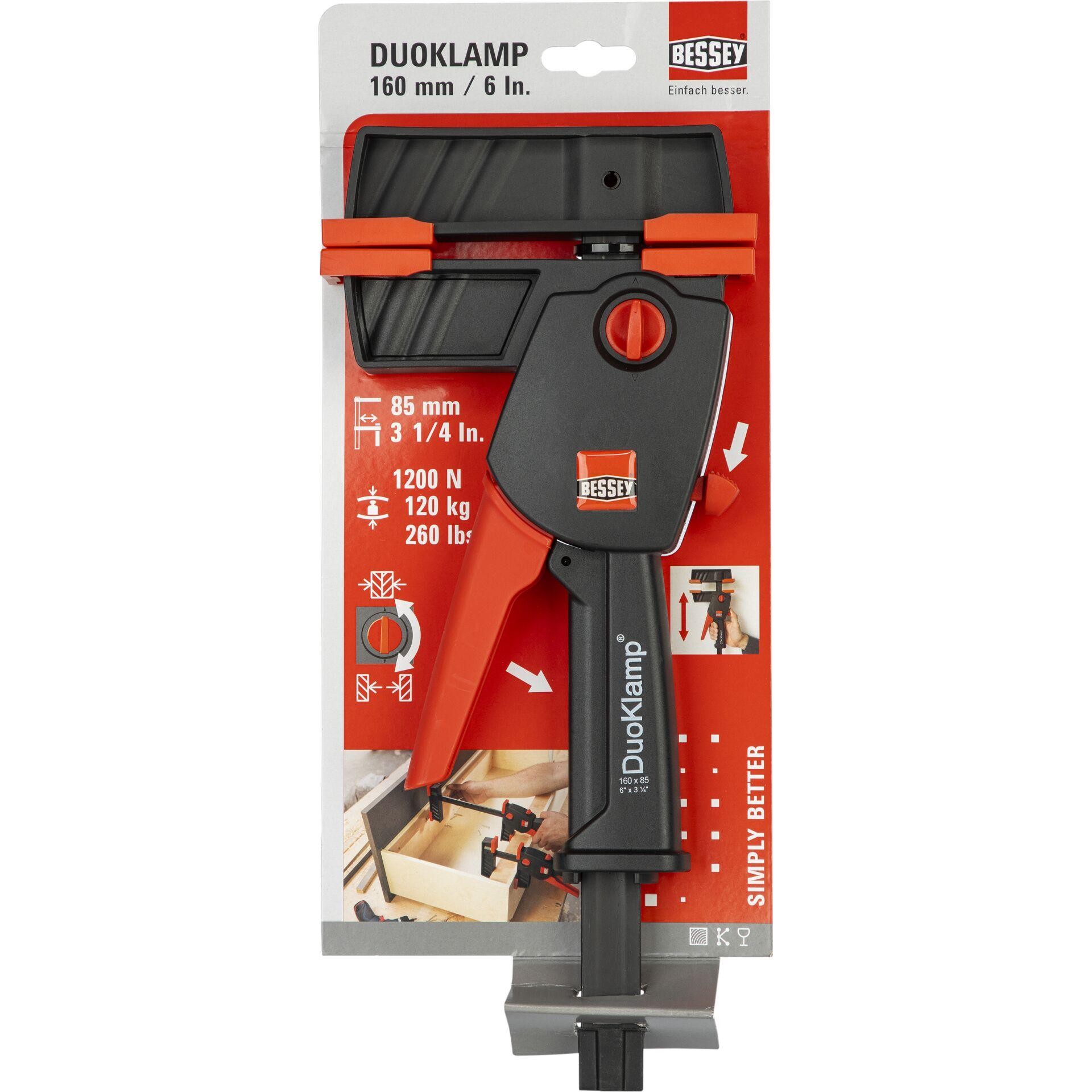Einhandzwinge DuoKlamp Spann-W.160mm A.85mm Spreiz-W.75-235mm BESSEY