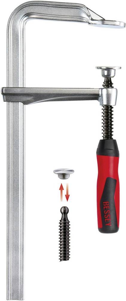 Bessey Ganzstahl-Schraubzwinge GZ-2KSpannweite 100mm, Ausladung 60mm