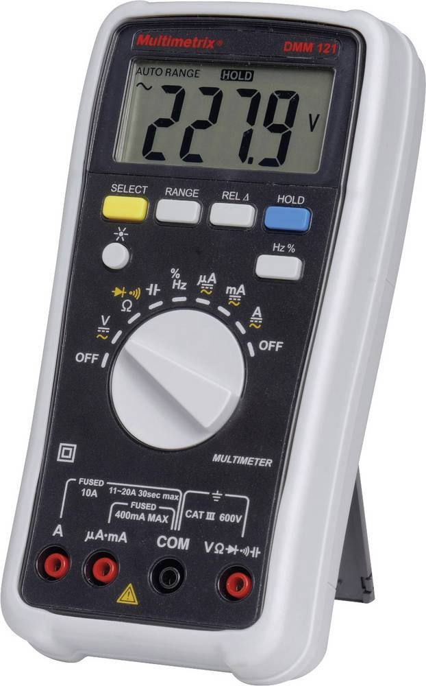 Multimetrix DMM 121 Hand-Multimeter digital CAT III 600V Anzeige (