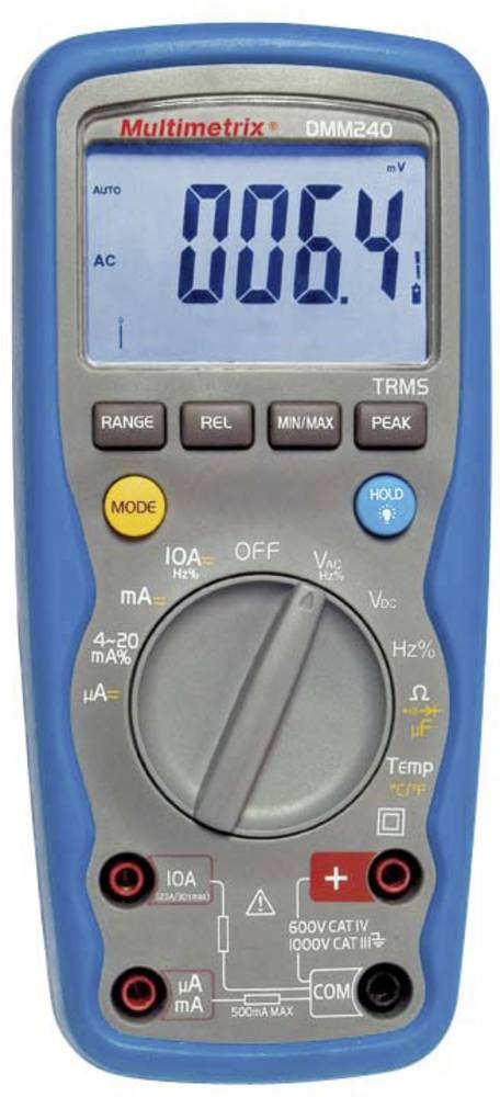 Multimetrix DMM 240 Hand-Multimeter digital Wasserdicht (IP67) CAT