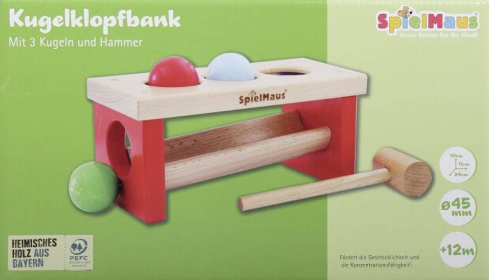 Vedes 41604581 SMH Kugelklopfbank 24x11x10cm SpielMaus legno