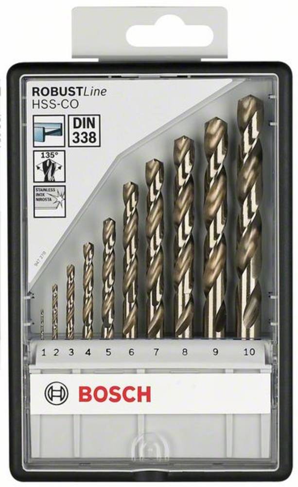 Bosch Accessories 2607019925 HSS Metall-Spiralbohrer-Set 10teilig