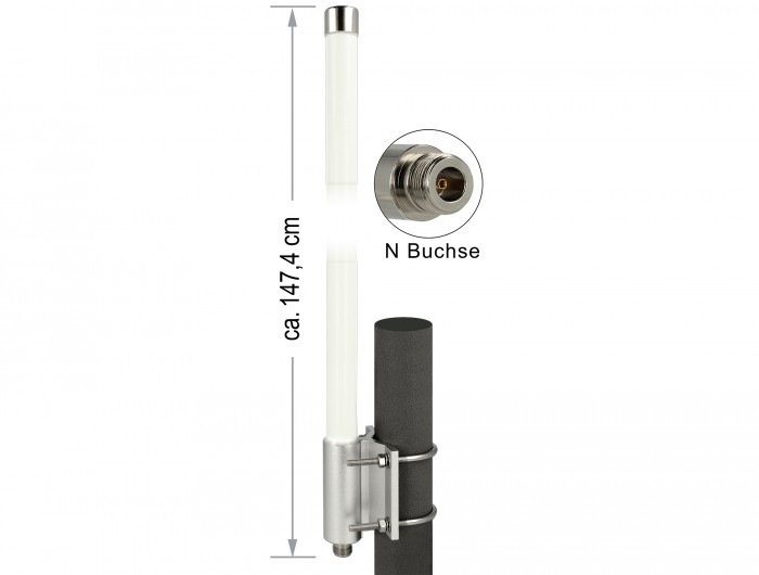 DeLOCK 12504 network antenna Omni-directional antenna N-type 8 dBi -