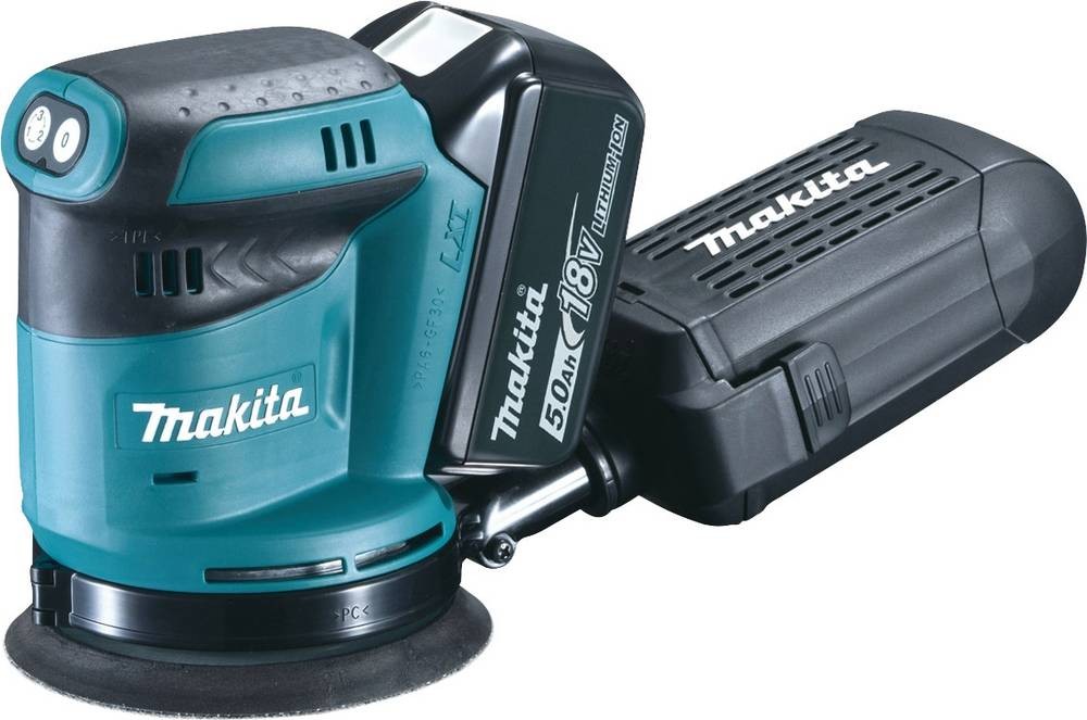 Makita DBO180RTJ Akku-Exzenterschleifer incl. 2. batería recargable,