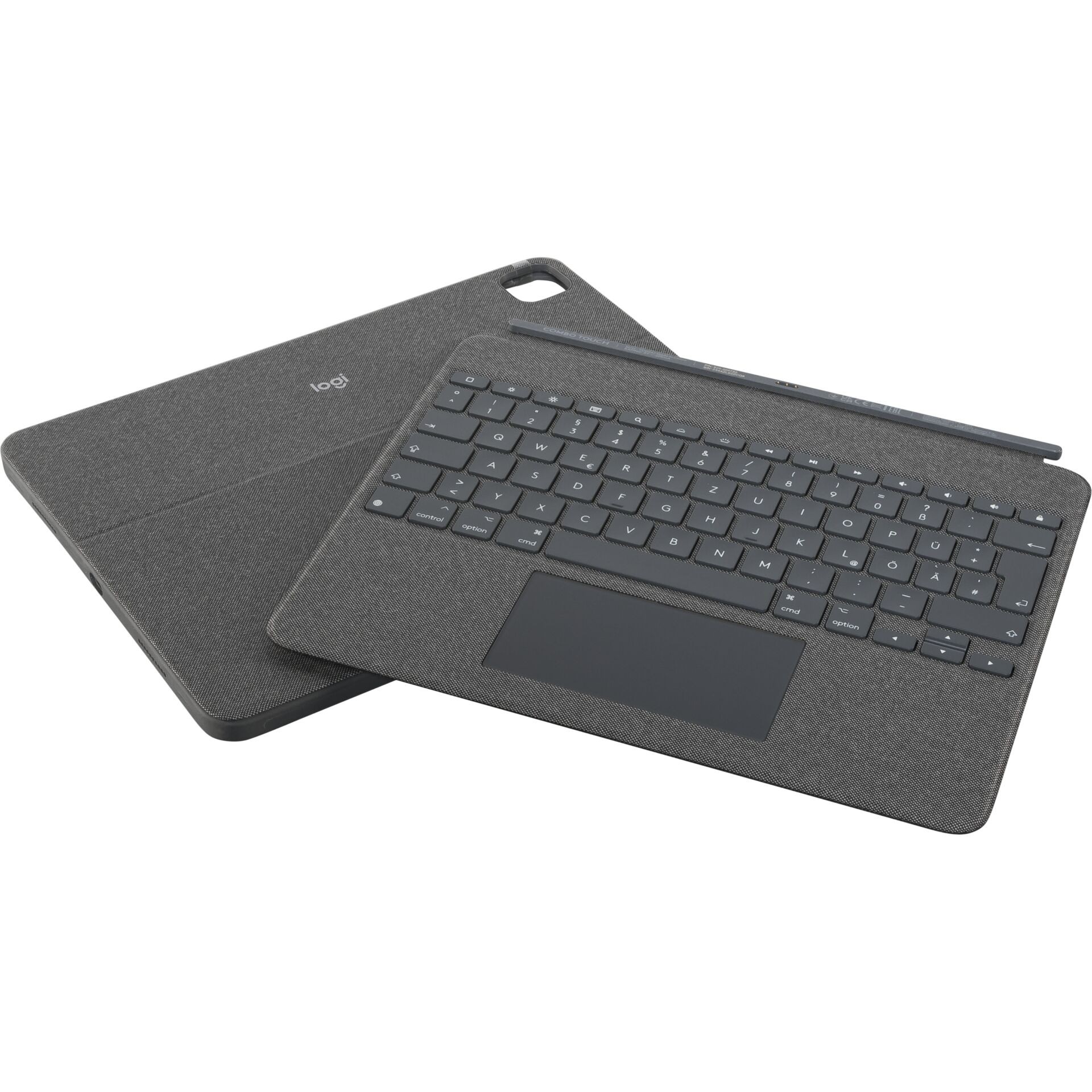 Logitech Combo Touch QWERTZ-Layout 12,9", grau