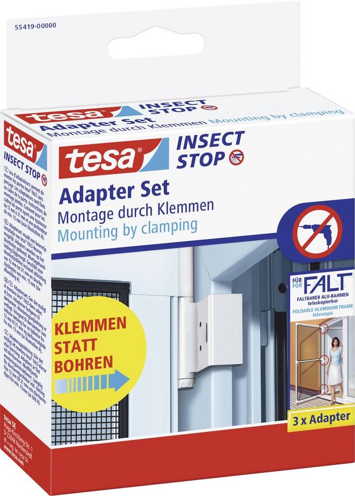 Tesa 55419-00-00 Falt Fliegengitter Adapter-Set suitable for Marke (